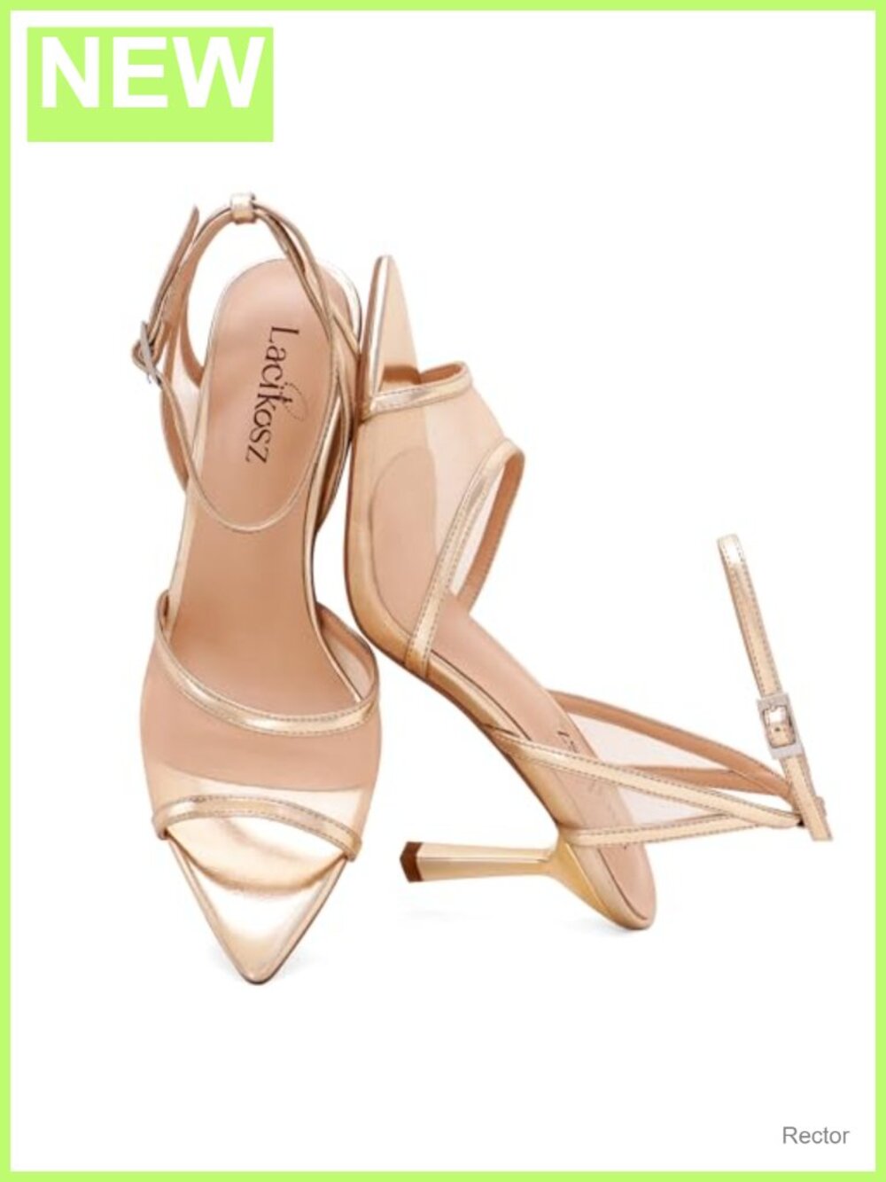 Strappy Heeled Sandals for Women Mesh 3 Inch Stiletto Square Toe Faux Leather